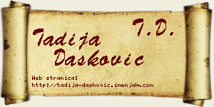 Tadija Dašković vizit kartica